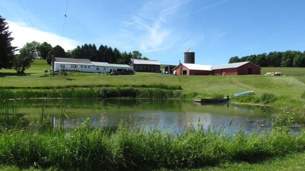Stock Farm near Cortland NY 122 acres with House and Outbuildings NY