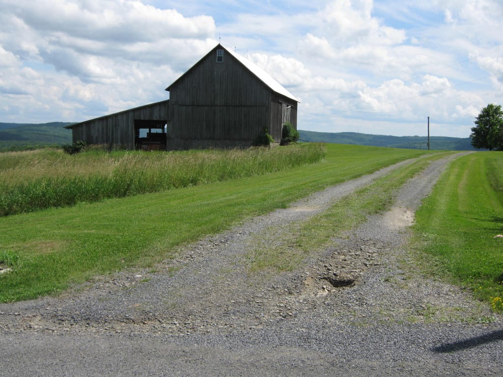 Farmland with Barn near Ithaca NY in the Finger Lakes Region with Owner