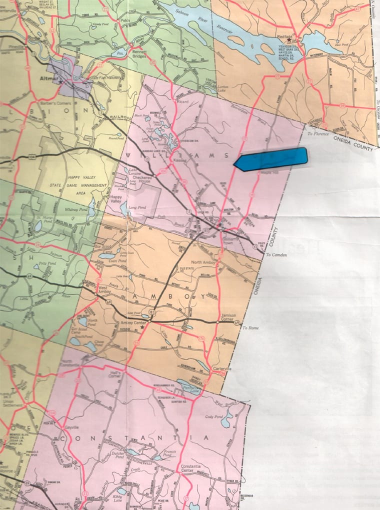 83 acres in Williamstown NY bordering State Land near Redfield